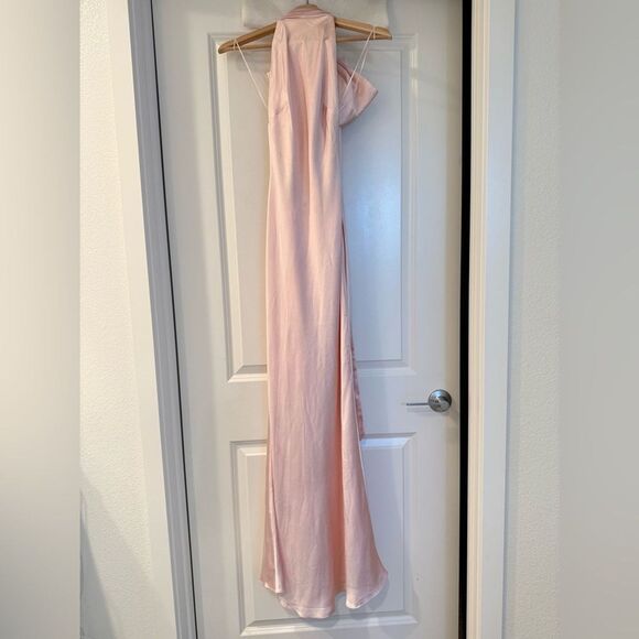 NWT REVOLVE Evianna Gown in Rosewater PinkMISHA Elegant Satin Evening Gown, XS - Picture 4 of 9